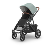 UPPAbaby Vista V3 Single-to-Double Stroller - Kenzi (Mystic Aqua / Carbon Frame / Saddle Leather)