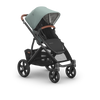 UPPAbaby Vista V3 Single-to-Double Stroller - Kenzi (Mystic Aqua / Carbon Frame / Saddle Leather)