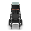 UPPAbaby Vista V3 Single-to-Double Stroller - Kenzi (Mystic Aqua / Carbon Frame / Saddle Leather)