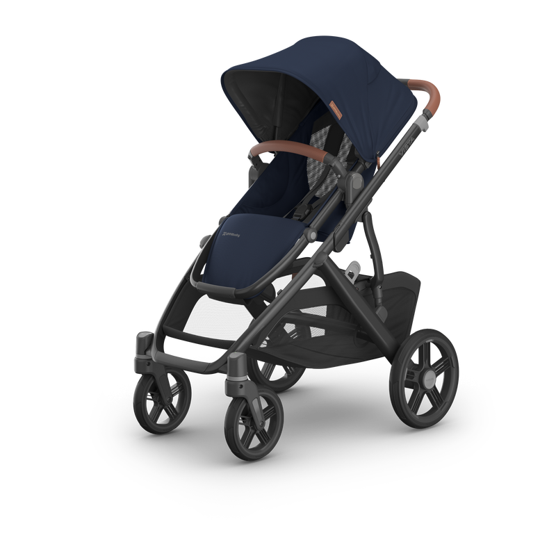 UPPAbaby Vista V3 Stroller - Noa (Navy / Carbon Frame / Saddle Leather)