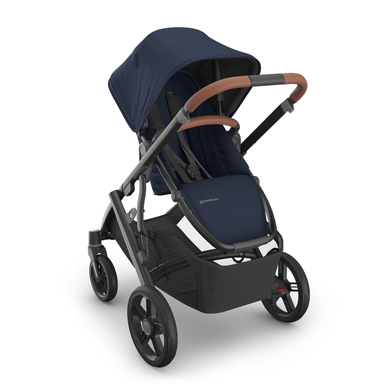UPPAbaby Vista V3 Stroller - Noa (Navy / Carbon Frame / Saddle Leather)