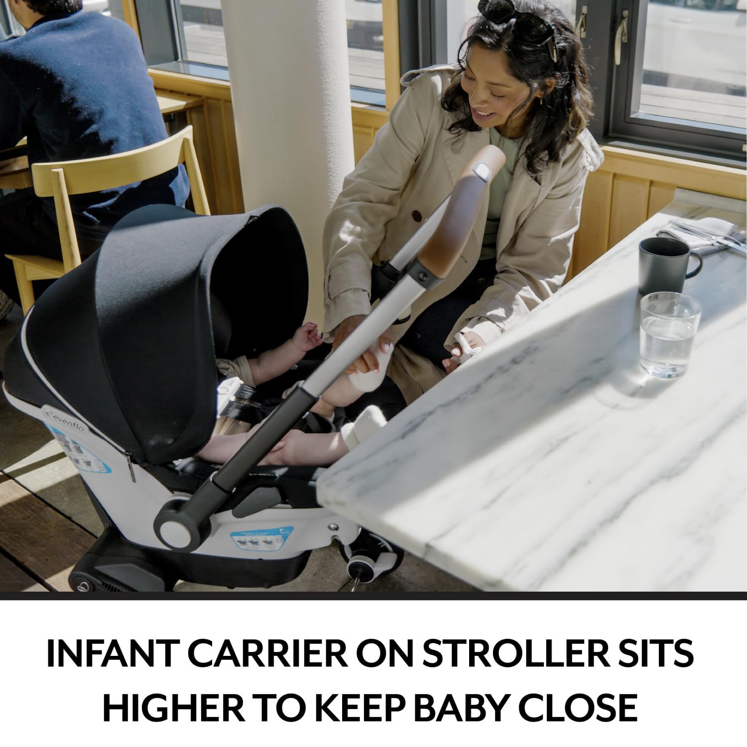 Evenflo GOLD Shyft DualRide Infant Car Seat and Stroller Combo - Opal Pink