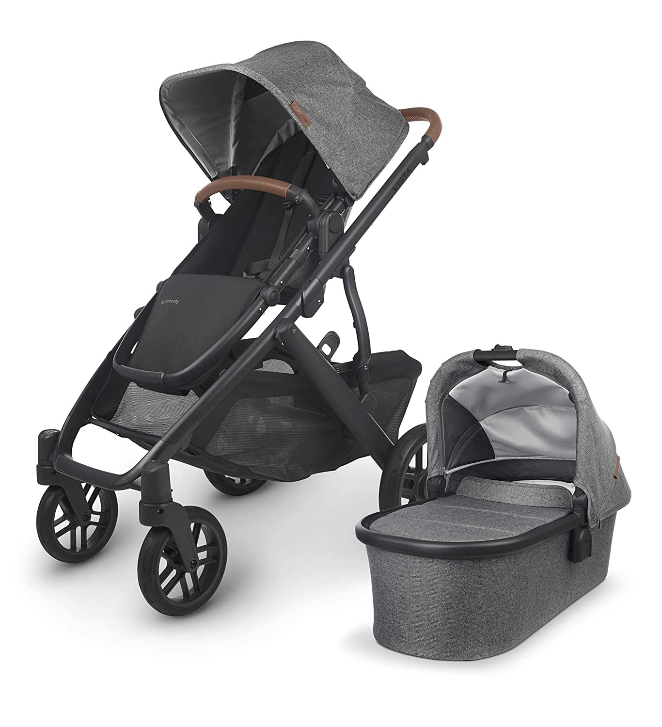 UPPAbaby Vista V2 + Mesa V2 Travel System Bundle - Greyson (Charcoal Melange)