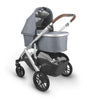Vista V2 Stroller - Gregory - Blue Mélange | Silver Frame | Saddle Leather + Mesa V2 Infant Car Seat - Gregory - Blue Melange | Merino Wool