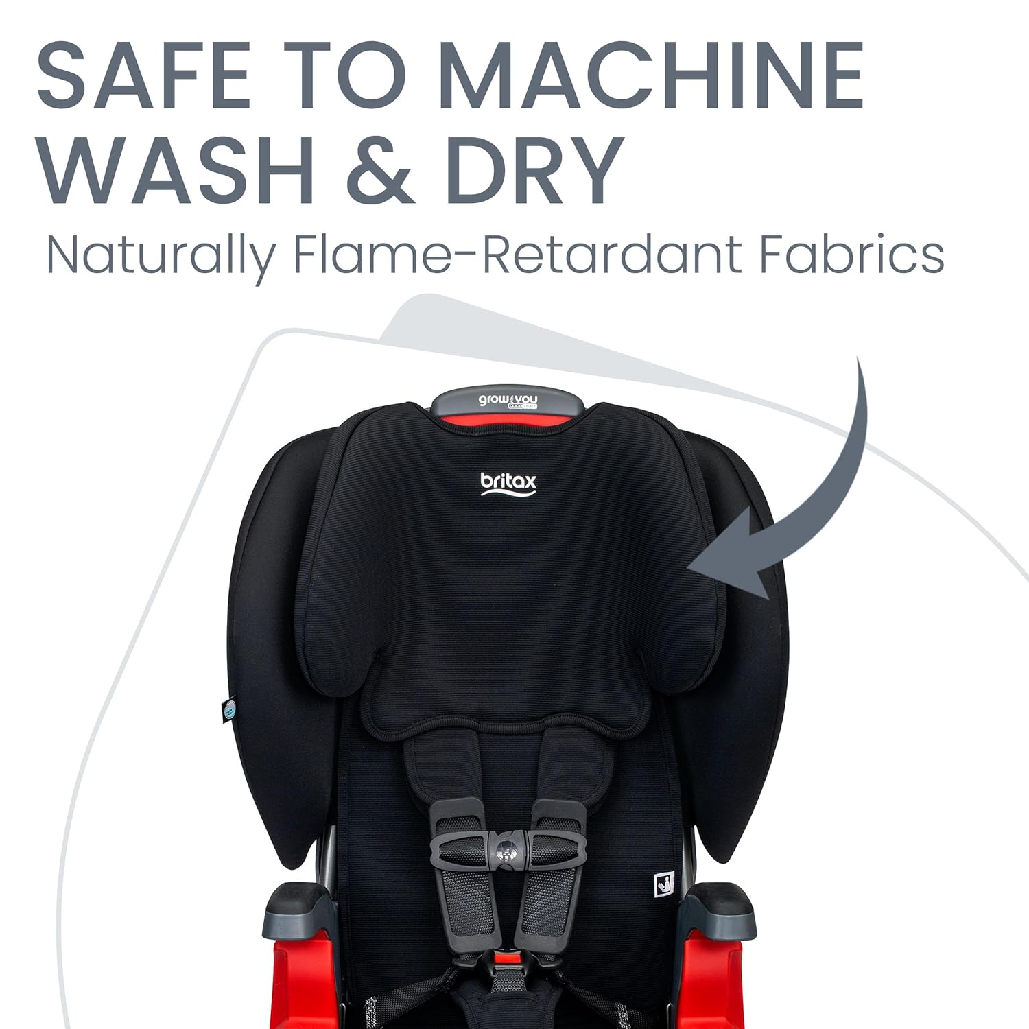 Britax Grow With You ClickTight Harness Booster Car Seat - Black Contour