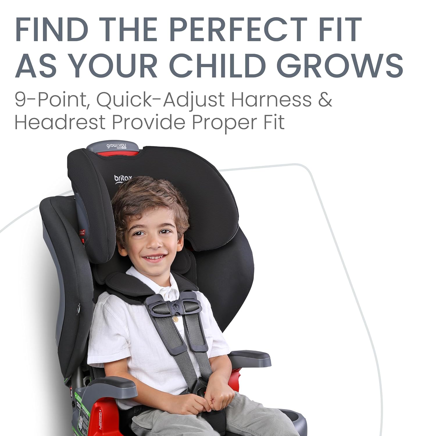 Britax Grow With You ClickTight Harness Booster Car Seat - Black Contour
