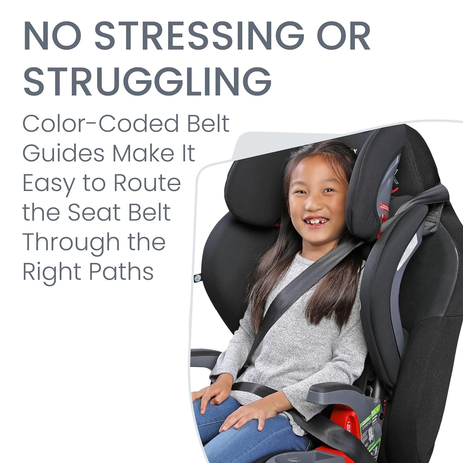 Britax Grow With You ClickTight Harness Booster Car Seat - Black Contour