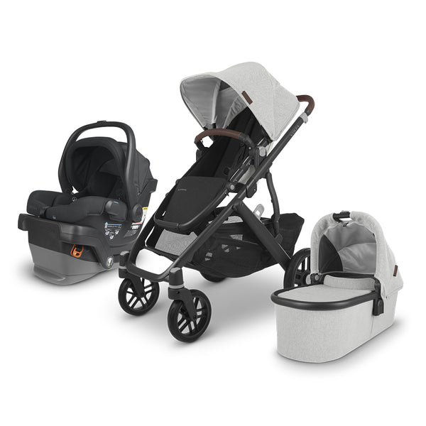 uppababy vista white marl UPPAbaby Vista V2 + Mesa V2 Travel System, Anthony/Jake (White & Grey – Capitalkidz