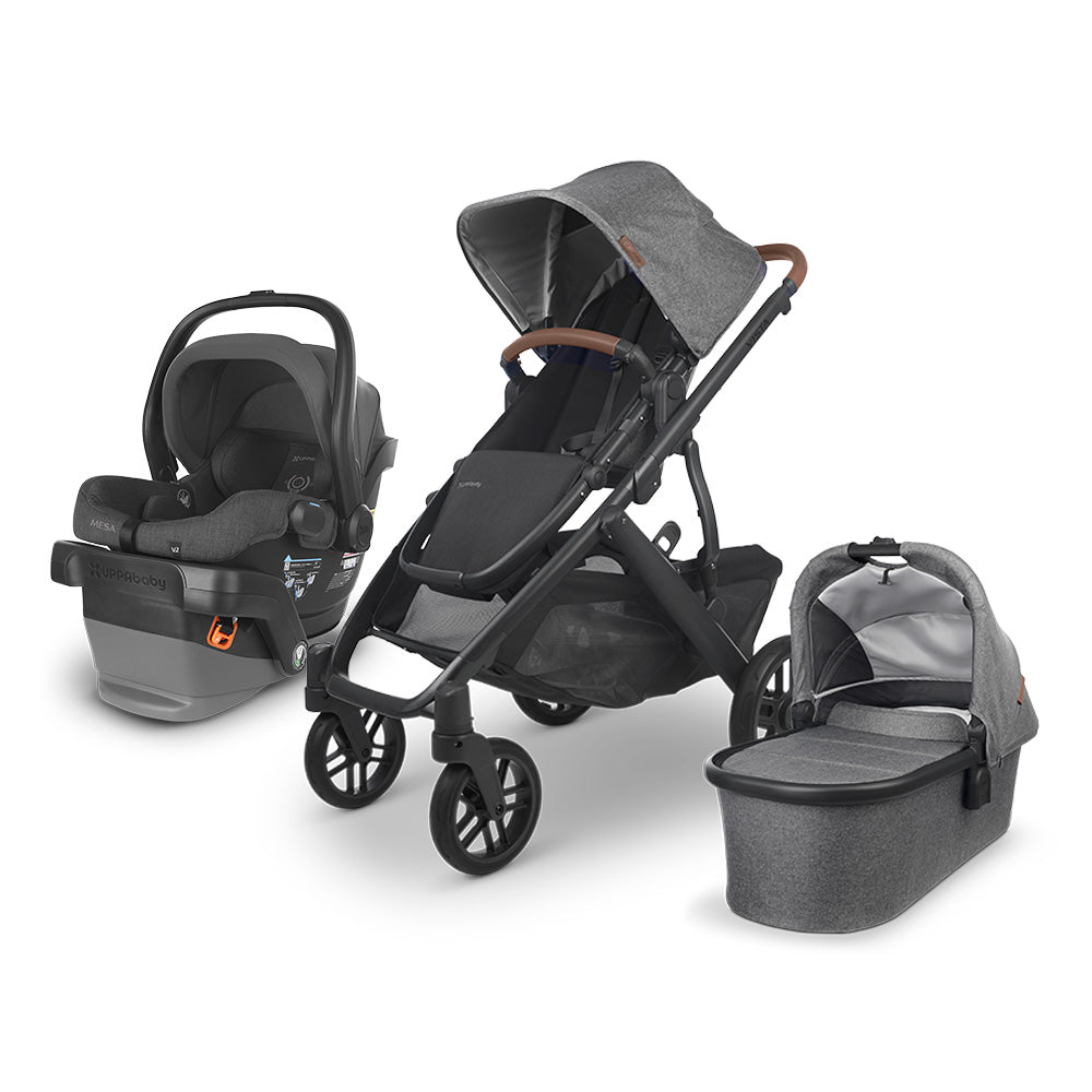 UPPAbaby Vista V2 + Mesa V2 Travel System Bundle - Greyson (Charcoal Melange)