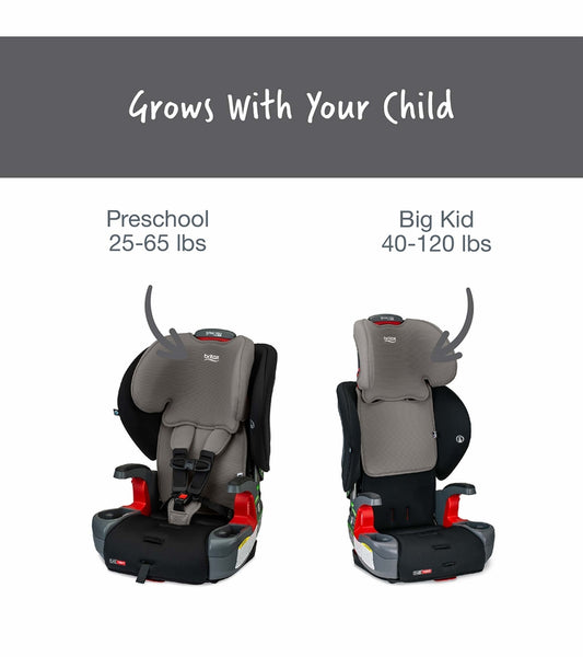 Britax Grow With You ClickTight Harness Booster Car Seat Gray