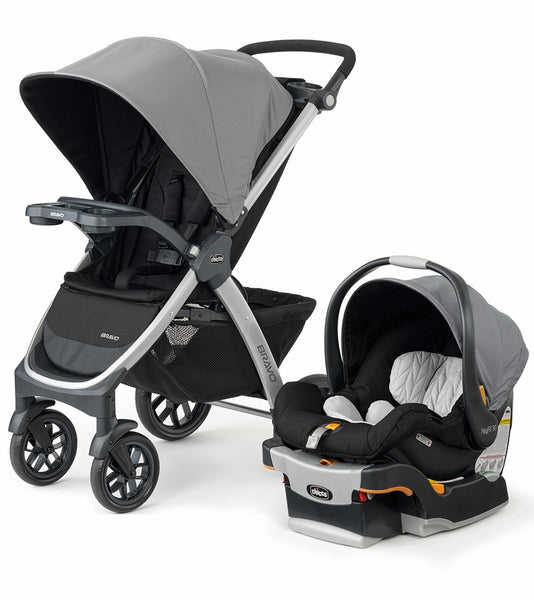 chicco green and grey stroller Chicco Bravo Trio Travel System