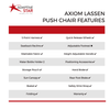 Adaptive Star Axiom LASSEN 3 Indoor/Outdoor Mobility Push Chair, Red