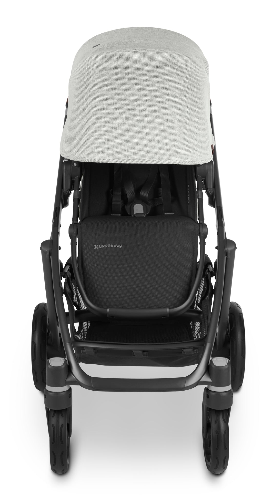 UPPAbaby Vista V2 Stroller & Bassinet - Anthony (White and Grey Chenille/Carbon/Chestnut Leather)