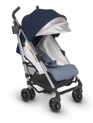 UPPAbaby G-Luxe Stroller - Aidan (Denim/Orange Stich/Silver)