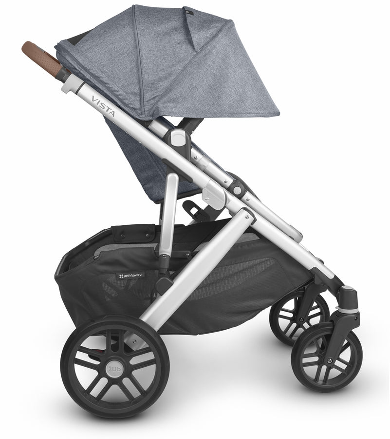 UPPAbaby Vista V2 Stroller & Bassinet - Gregory (Blue Melange/Silver/Saddle Leather)