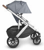 UPPAbaby Vista V2 Stroller & Bassinet - Gregory (Blue Melange/Silver/Saddle Leather)