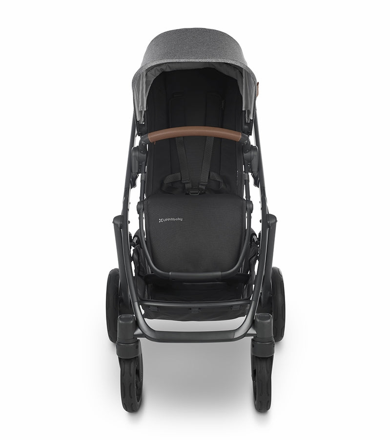 UPPAbaby Vista V2 Stroller & Bassinet - Greyson (Charcoal Melange/Carbon/Saddle Leather)