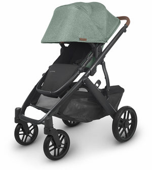 UPPAbaby Vista V2 Stroller & Bassinet - Gwen (Green Melange / Carbon / Saddle Leather)
