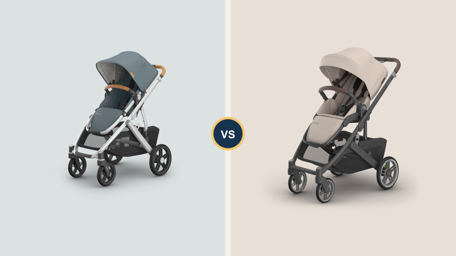 UPPAbaby Vista V3 and Cruz V3 strollers side by side