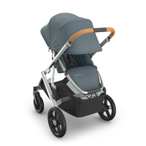 UPPAbaby Vista V3 Single-to-Double Stroller - Callum (Stone Blue / Silver Frame / Sand Leather)