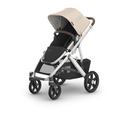 UPPAbaby Vista V3 Stroller - Declan (Oat Melange / Silver Frame / Chestnut Leather) (Open box, New)