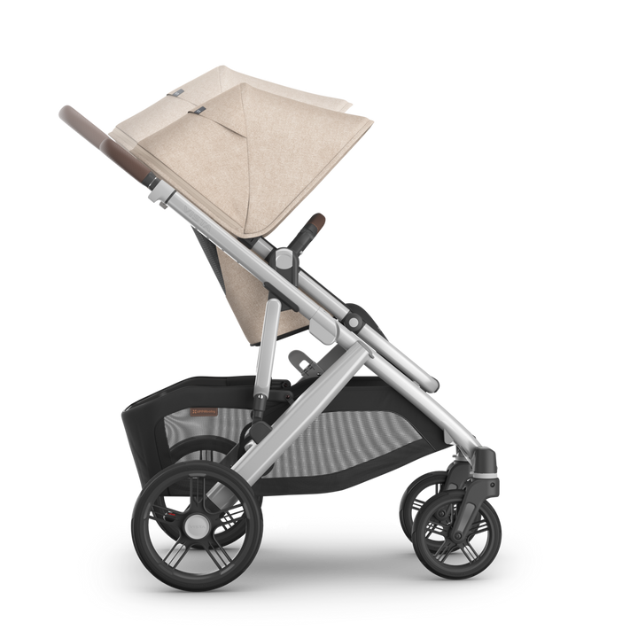 UPPAbaby Vista V3 Travel System Bundle (Stroller/Bassinet/Mesa V3) - Declan (Oat Melange/Chestnut Leather)
