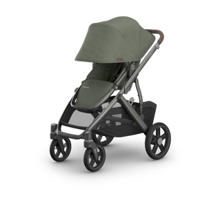UPPAbaby Vista V3 Full-Size Stroller - Evelyn (Meadow Green / Graphite Frame / Chestnut Leather)