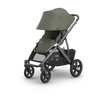 UPPAbaby Vista V3 Stroller + Bassinet V3 Bundle - Evelyn (Meadow Green / Graphite Frame / Chestnut Leather)