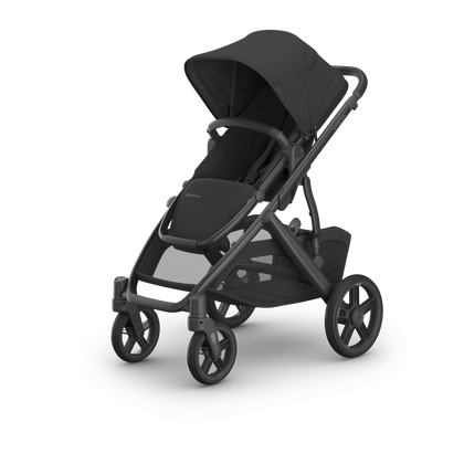 UPPAbaby Vista V3 Single-to-Double Stroller - Jake (Charcoal / Carbon Frame / Black Leather)