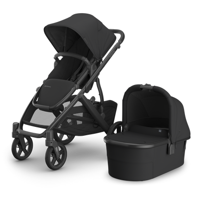 UPPAbaby Vista V3 Stroller + Bassinet V3 Bundle - Jake (Charcoal/Carbon Frame)
