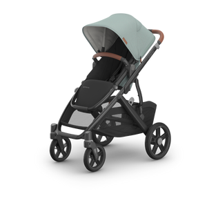 UPPAbaby Vista V3 Stroller + Bassinet V3 Bundle - Kenzi (Mystic Aqua / Carbon Frame / Saddle Leather)