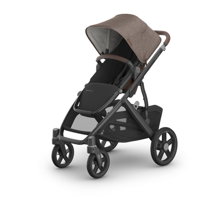 UPPAbaby Vista V3 Full-Size Stroller - Owen (Mocha Melange / Carbon Frame / Chestnut Leather)