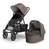 UPPAbaby Vista V3 Stroller + Bassinet V3 Bundle - Owen (Mocha Melange / Carbon Frame / Chestnut Leather)