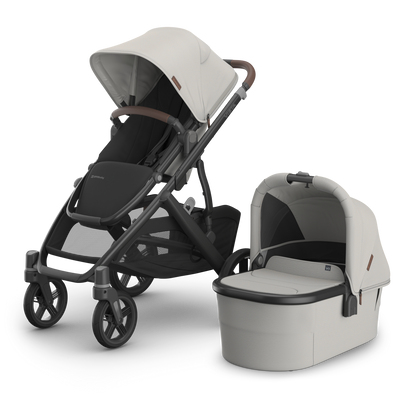 UPPAbaby Vista V3 Stroller + Bassinet V3 Bundle - Savannah (Pearl Gray Jacquard)