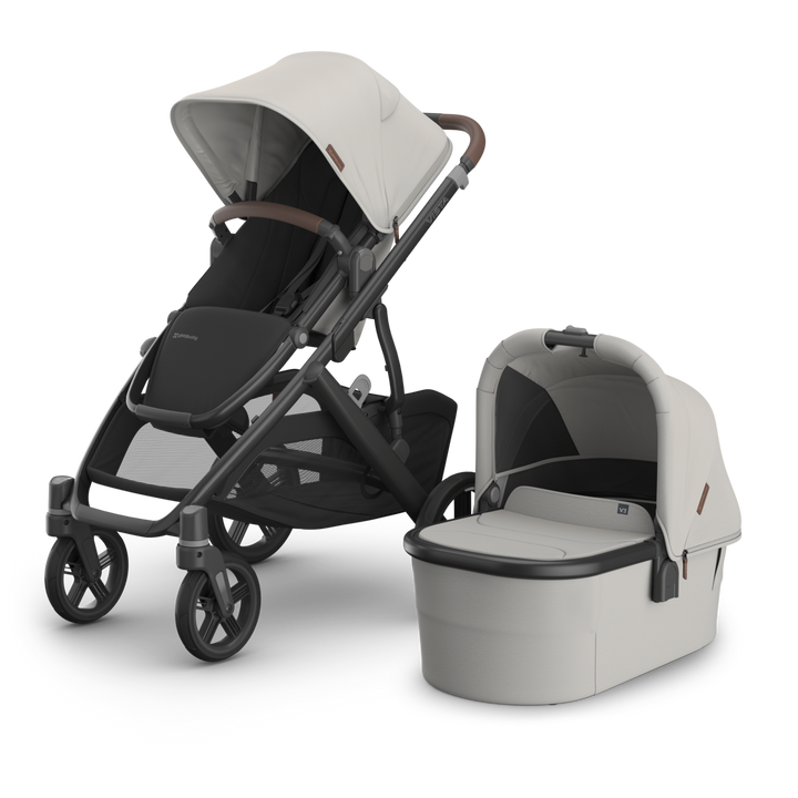 UPPAbaby Vista V3 Stroller + Bassinet V3 Bundle - Savannah (Pearl Gray Jacquard) 