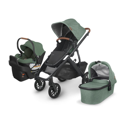 UPPAbaby Vista V2 + Aria Travel System - Gwen (Green Mélange)