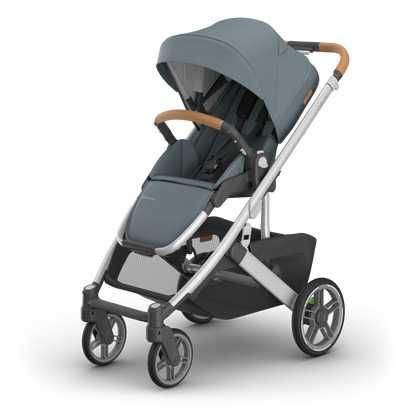 UPPAbaby Cruz V3 Stroller - Callum (Stone Blue / Silver Frame / Sand Leather)
