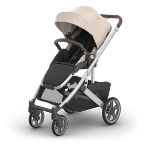 UPPAbaby Cruz V3 Stroller - Declan (Oat Melange / Silver Frame / Chestnut Leather)