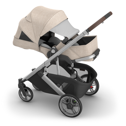 UPPAbaby Cruz V3 Stroller - Declan (Oat Melange / Silver Frame / Chestnut Leather)