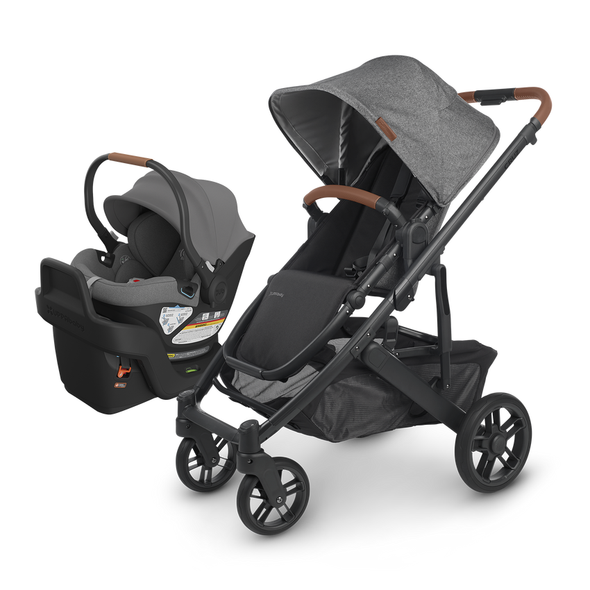UPPAbaby Cruz V2 + Aria Travel System Bundle - Greyson (Charcoal Mélange)