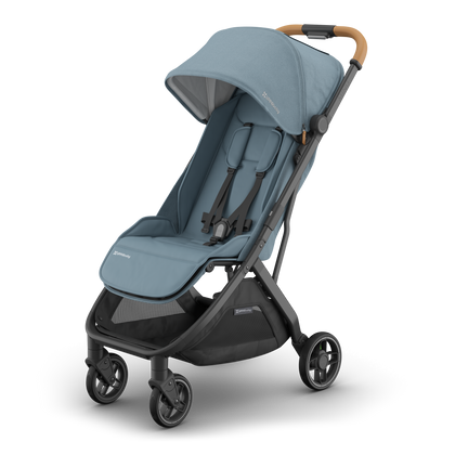 UPPAbaby Minu V3 Compact Stroller - Dillan (Stone Blue / Carbon Frame / Sand Leather)