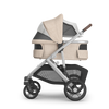 UPPAbaby Vista V3 Travel System Bundle (Stroller / Bassinet / Aria V2) - Declan (Oat Melange/Silver Frame/Chestnut Leather)