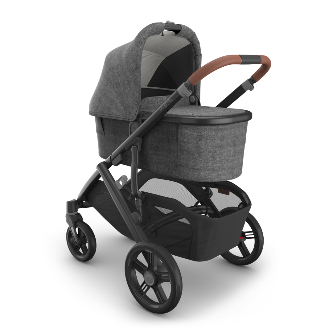 UPPAbaby Vista V3 Travel System Bundle (Stroller/Bassinet/Mesa V3) - Greyson (Charcoal Melange/Saddle Leather)