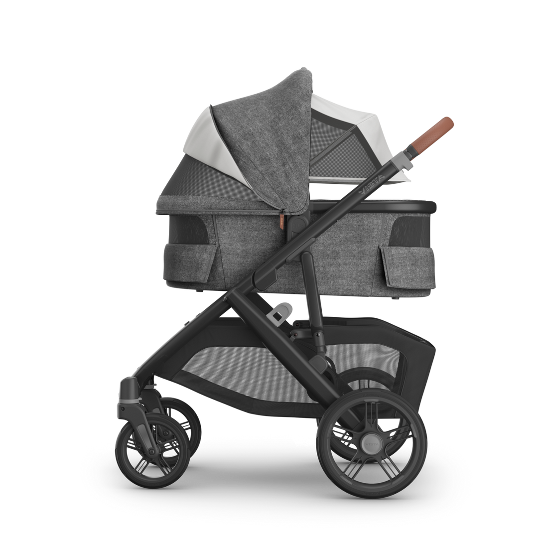 UPPAbaby Vista V3 Travel System Bundle (Stroller/Bassinet/Mesa V3) - Greyson (Charcoal Melange/Saddle Leather)