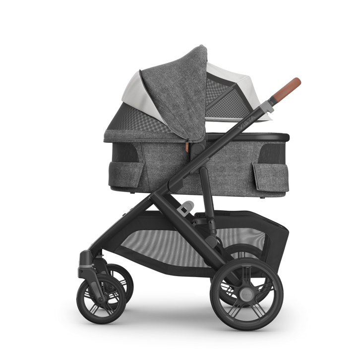 UPPAbaby Vista V3 Travel System Bundle (Stroller/Bassinet/Mesa V3) - Greyson (Charcoal Melange/Saddle Leather)