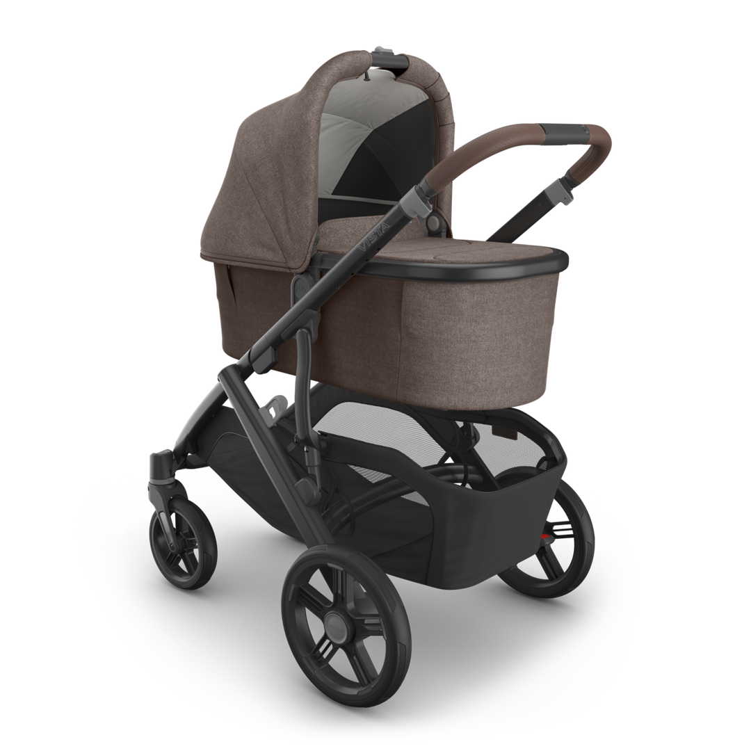 UPPAbaby Vista V3 Stroller + Bassinet V3 Bundle - Owen (Mocha Melange / Carbon Frame / Chestnut Leather)