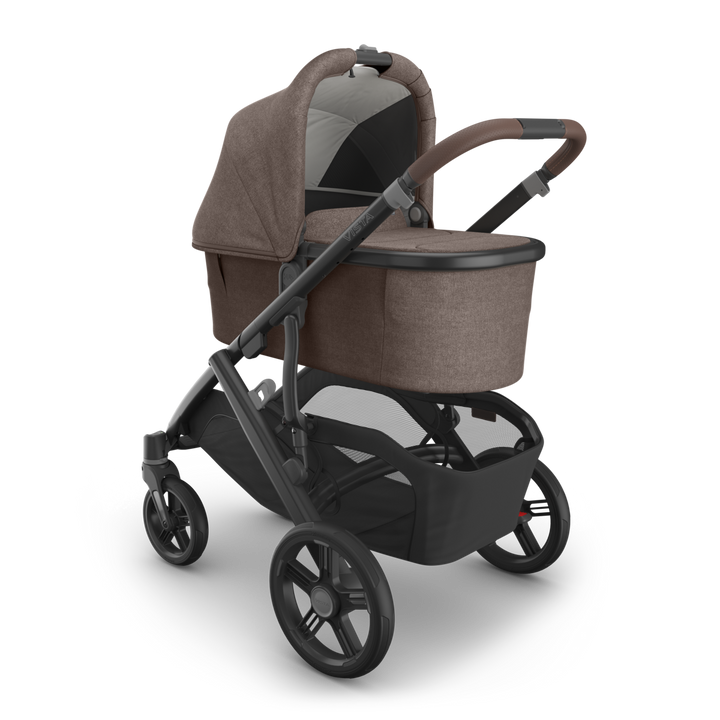 UPPAbaby Vista V3 Stroller + Bassinet V3 Bundle - Owen (Mocha Melange / Carbon Frame / Chestnut Leather)