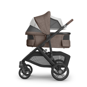 UPPAbaby Vista V3 Stroller + Bassinet V3 Bundle - Owen (Mocha Melange / Carbon Frame / Chestnut Leather)
