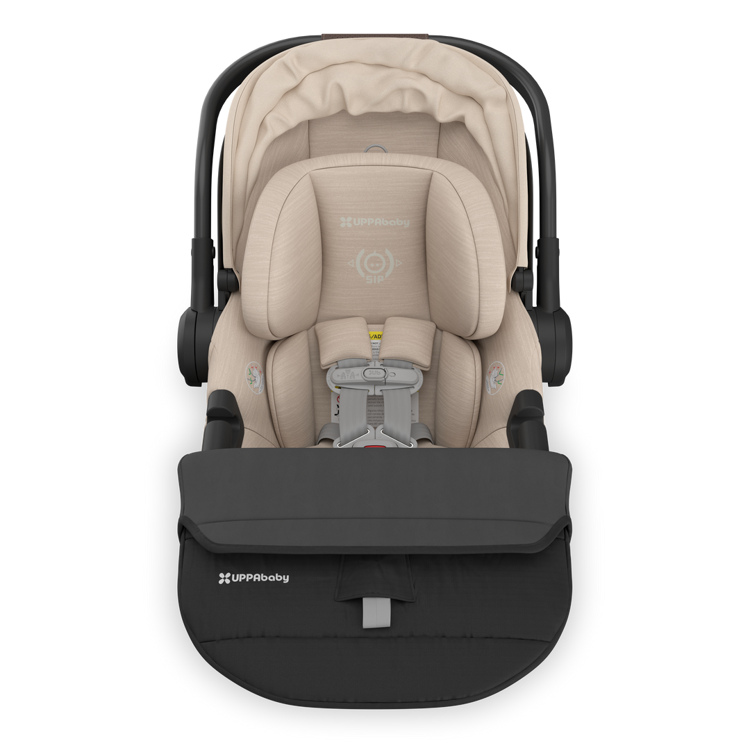 UPPAbaby Vista V3 Travel System Bundle (Stroller / Bassinet / Aria V2) - Declan (Oat Melange/Silver Frame/Chestnut Leather)