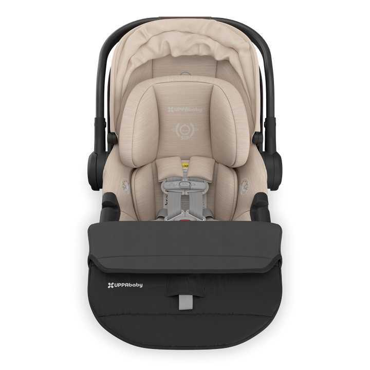 UPPAbaby Vista V3 Travel System Bundle (Stroller / Bassinet / Aria V2) - Declan (Oat Melange/Silver Frame/Chestnut Leather)